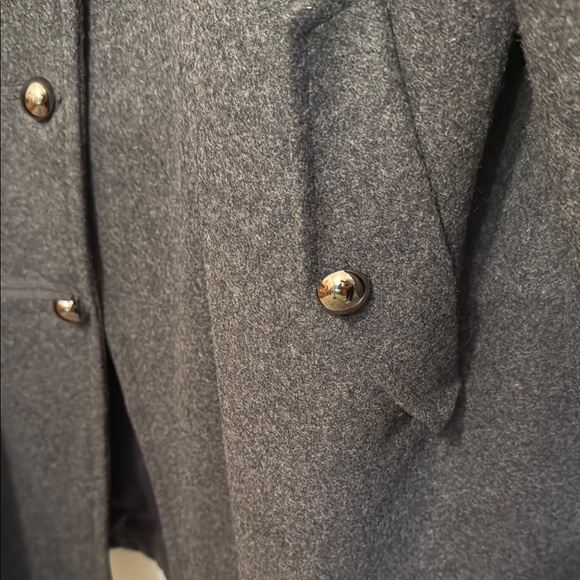 Tallissime Charcoal Military Inspired Wool Coat Size 18W - Picture 8 of 12